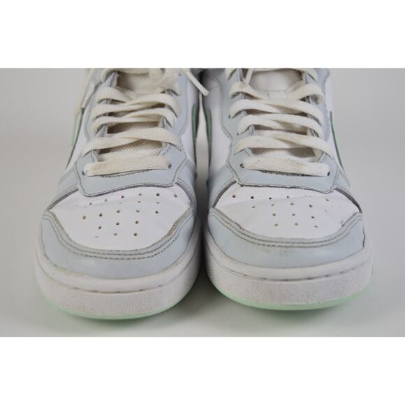 Nike Court Borough Mid 2 Sneakers Pure Platinum/Mint Youth Size 5 Pre-Owned - Picture 8 of 13